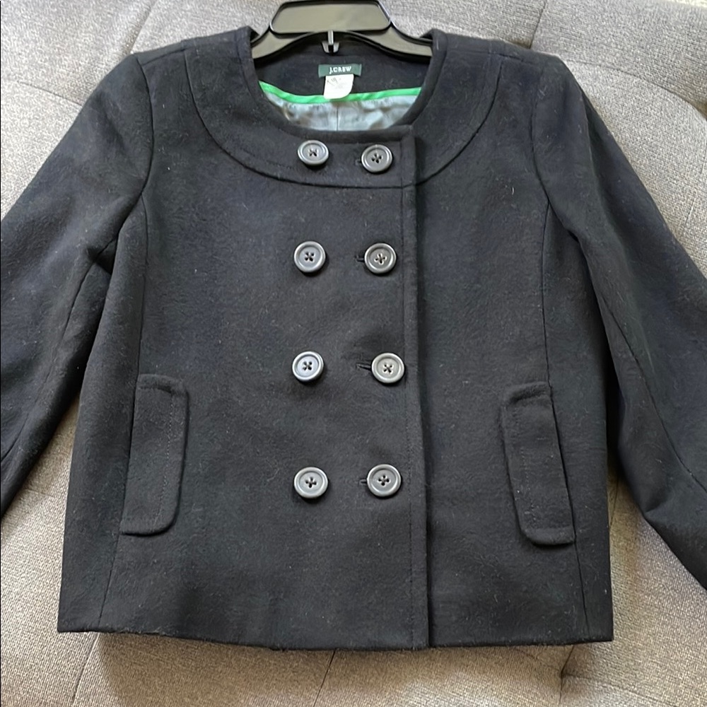 Vintage J. Crew Black Double-Breasted Jacket 8